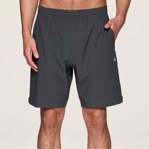 RBX Mens Ripstop Training Day Workout 9” Shorts Size L Lightweight Charcoal NWT